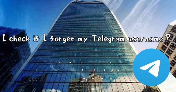 Where can I check if I forget my Telegram username？